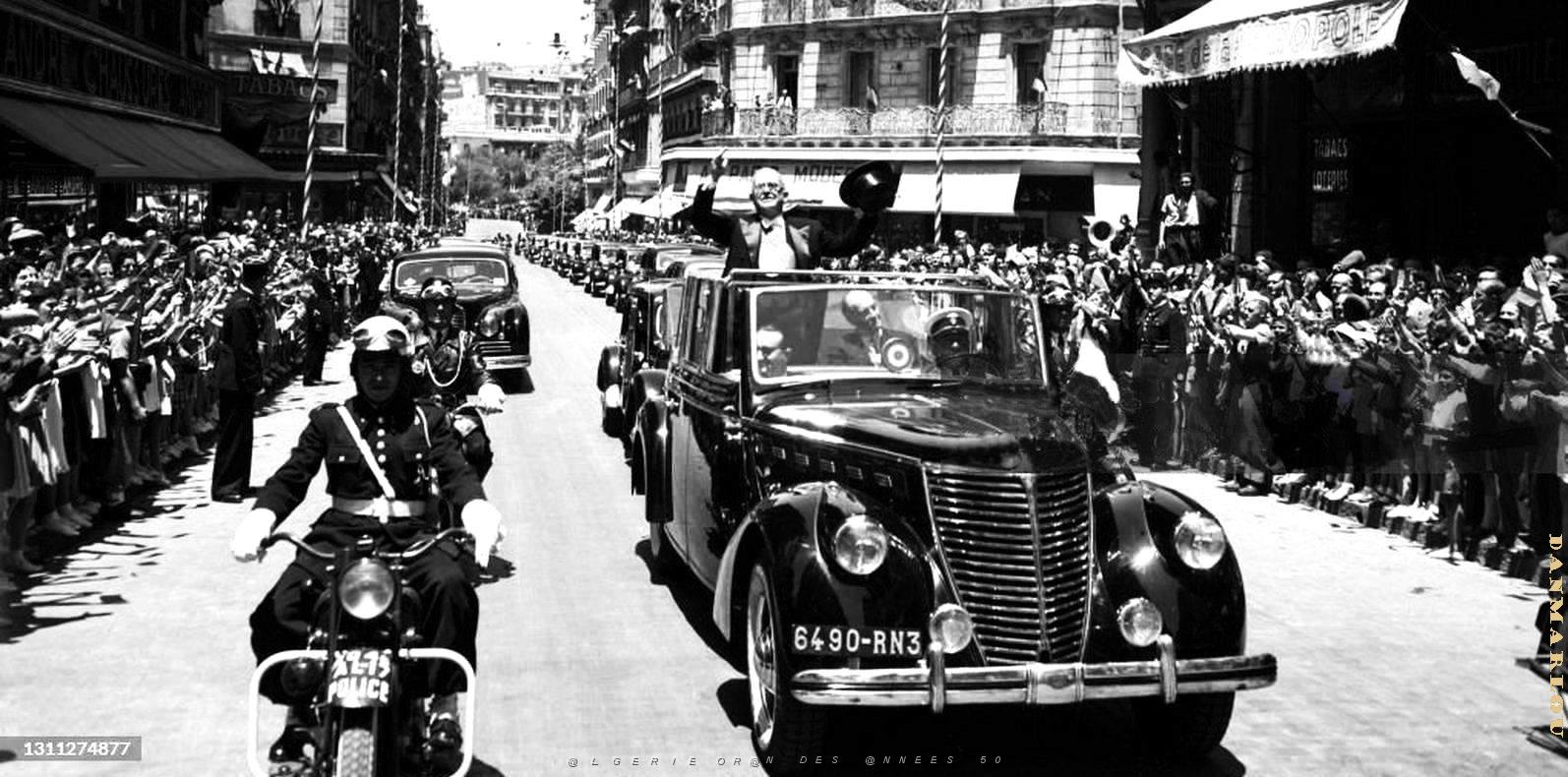 Oran - Boulevard Seguin - Visite du President2 Auriol - 2 Juin 1949.jpg